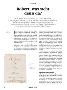 Kritische Robert Walser-Ausgabe
